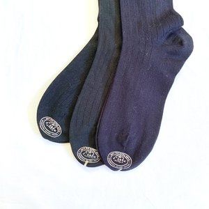 J Crew Men’s Dress Socks 3 Total (1 Blue, 2 Black)